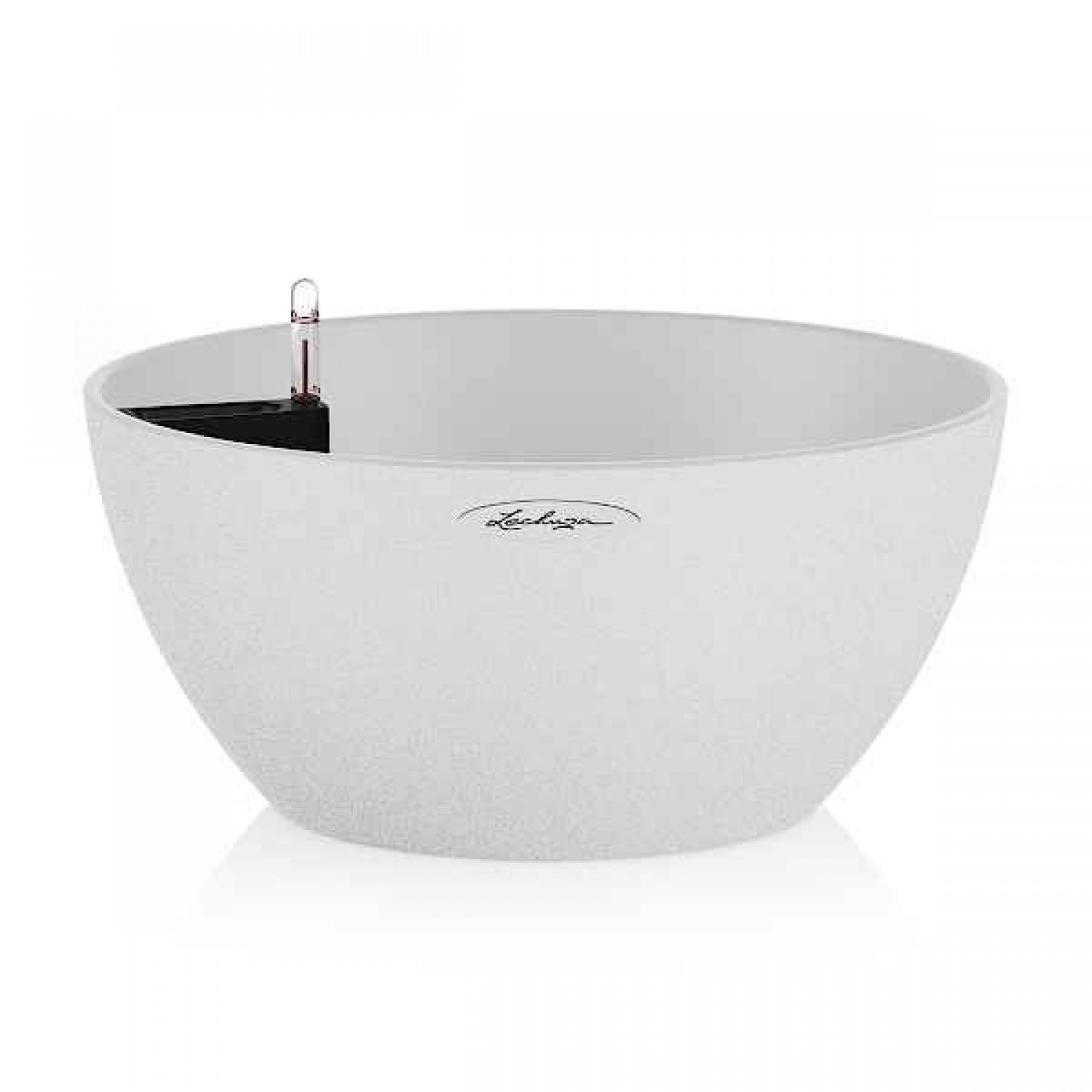 CUBETO Stone 30 Λευκή Δ30x13cm Γλάστρα-Λεκάνη Αυτοποτιζόμενη & Κασπώ LECHUZA - Λεκανοειδείς Αυτοποτιζόμενες Γλάστρες