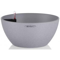 CUBETO Stone 40 Γκρι Δ40x18cm Γλάστρα-Λεκάνη Αυτοποτιζόμενη & Κασπώ LECHUZA - Λεκανοειδείς Αυτοποτιζόμενες Γλάστρες