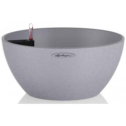 CUBETO Stone 40 Γκρι Δ40x18cm Γλάστρα-Λεκάνη Αυτοποτιζόμενη & Κασπώ LECHUZA - Λεκανοειδείς Αυτοποτιζόμενες Γλάστρες