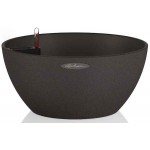 CUBETO Stone 40 Black D40x18cm Self-Watering Planter-Cachepot LECHUZA Complete - Automatic Watering Bowl Planters