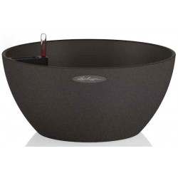 CUBETO Stone 40 Μαύρο Δ40x18cm Γλάστρα-Λεκάνη Αυτοποτιζόμενη & Κασπώ LECHUZA - Λεκανοειδείς Αυτοποτιζόμενες Γλάστρες