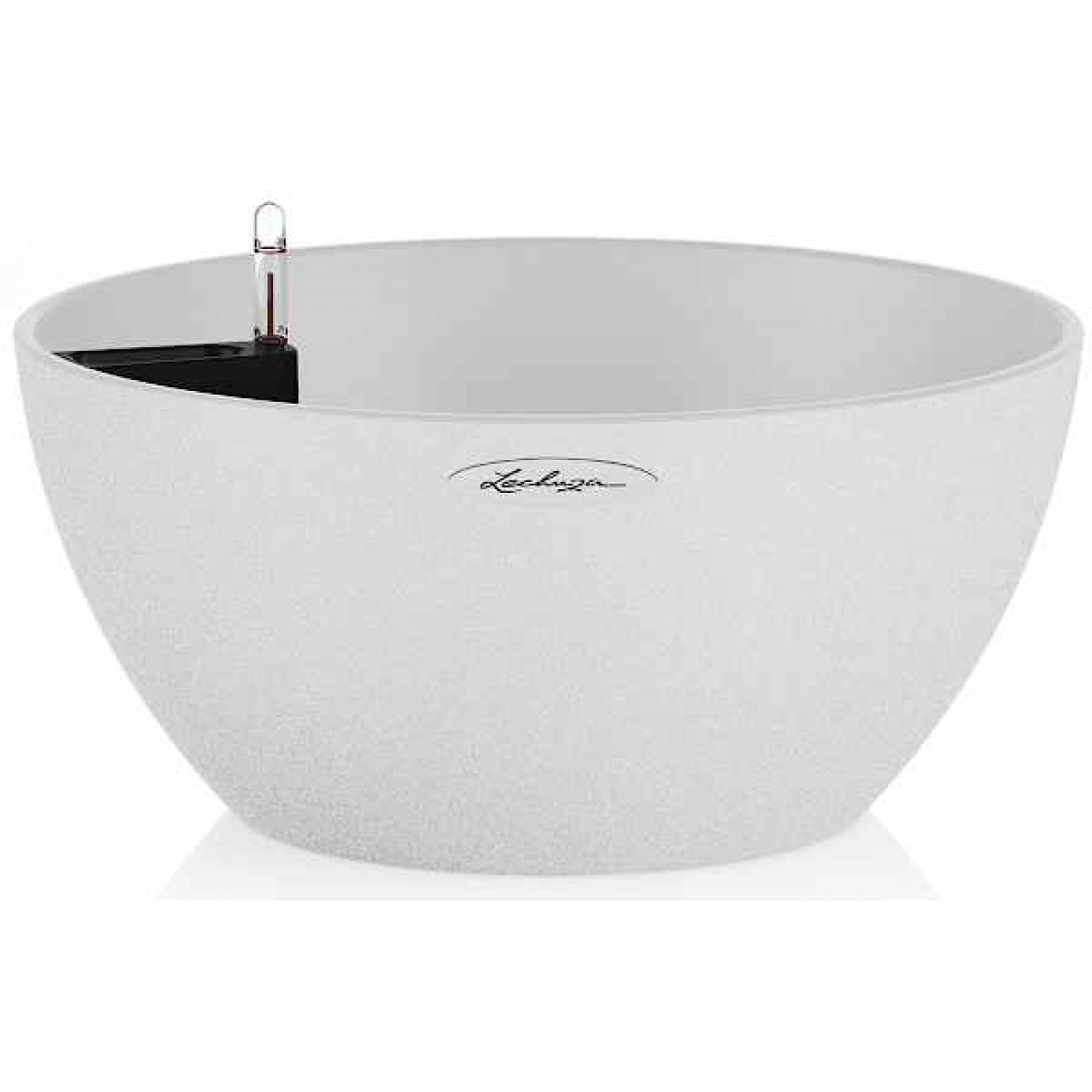 CUBETO Stone 40 Λευκή Δ40x18cm Γλάστρα-Λεκάνη Αυτοποτιζόμενη & Κασπώ LECHUZA - Λεκανοειδείς Αυτοποτιζόμενες Γλάστρες