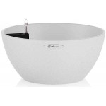 CUBETO Stone 40 Λευκή Δ40x18cm Γλάστρα-Λεκάνη Αυτοποτιζόμενη & Κασπώ LECHUZA - Λεκανοειδείς Αυτοποτιζόμενες Γλάστρες
