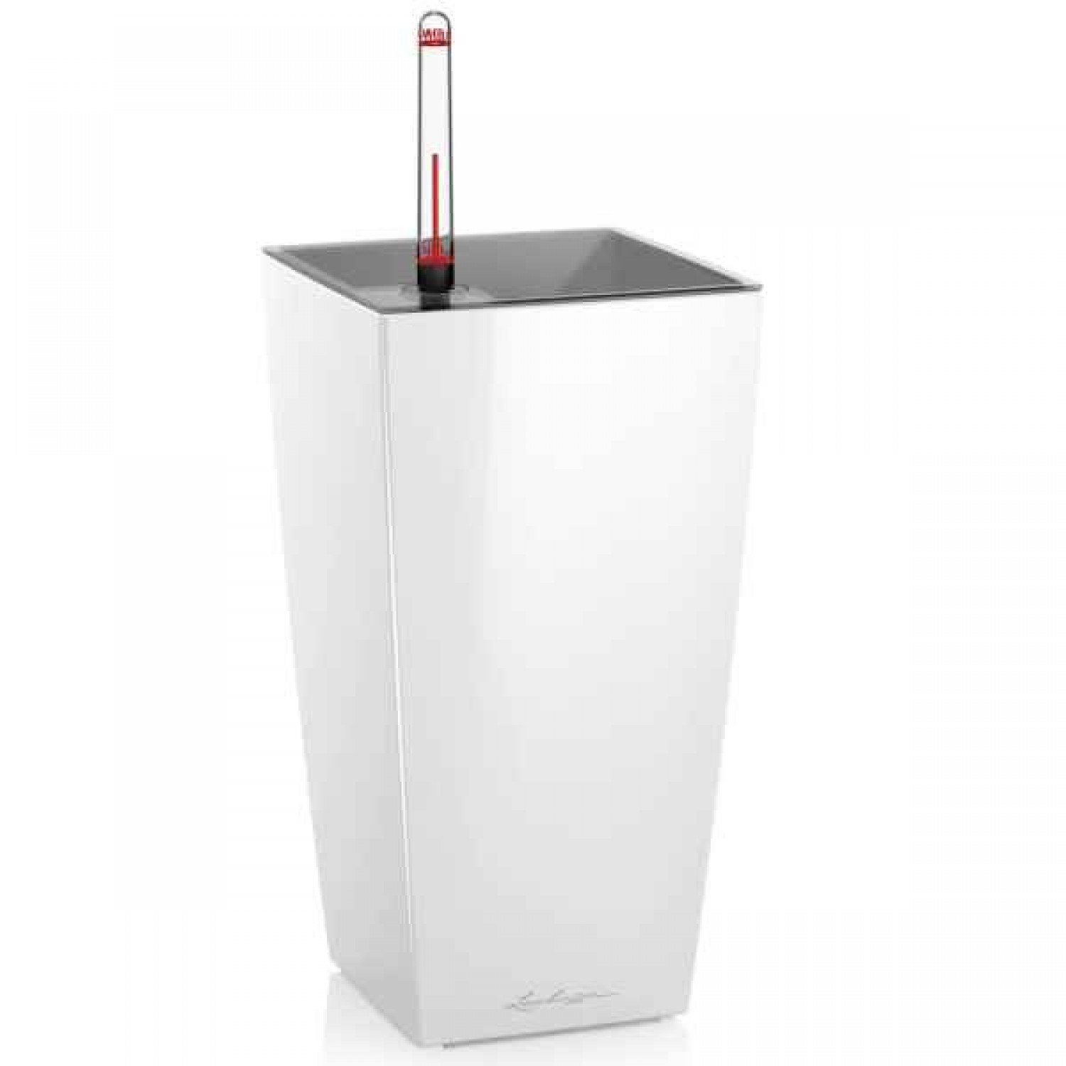 CUBI Maxi Λευκή 14x14x26cm Τετράγωνη Αυτοποτιζόμενη Γλάστρα & Κασπώ LECHUZA - Τετράγωνες Αυτοποτιζόμενες Γλάστρες