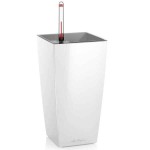 CUBI Maxi Λευκή 14x14x26cm Τετράγωνη Αυτοποτιζόμενη Γλάστρα & Κασπώ LECHUZA - Τετράγωνες Αυτοποτιζόμενες Γλάστρες