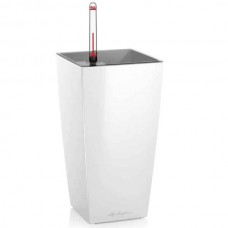 CUBI Maxi Λευκή 14x14x26cm Τετράγωνη Αυτοποτιζόμενη Γλάστρα & Κασπώ LECHUZA - Τετράγωνες Αυτοποτιζόμενες Γλάστρες