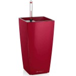 CUBI Maxi Κόκκινο Σκάρλετ 14x14x26cm Τετράγωνη Αυτοποτιζόμενη Γλάστρα & Κασπώ LECHUZA - Τετράγωνες Αυτοποτιζόμενες Γλάστρες