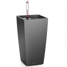 CUBI Maxi Ανθρακί 14x14x26cm Τετράγωνη Αυτοποτιζόμενη Γλάστρα & Κασπώ LECHUZA - Τετράγωνες Αυτοποτιζόμενες Γλάστρες