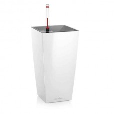 CUBI Mini Λευκή 9x9x18cm Τετράγωνη Αυτοποτιζόμενη Γλάστρα & Κασπώ LECHUZA - Τετράγωνες Αυτοποτιζόμενες Γλάστρες