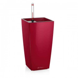 CUBI Mini Κόκκινο Σκάρλετ 9x9x18cm Τετράγωνη Αυτοποτιζόμενη Γλάστρα & Κασπώ LECHUZA - Τετράγωνες Αυτοποτιζόμενες Γλάστρες