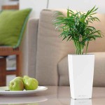 CUBI Maxi Λευκή 14x14x26cm Τετράγωνη Αυτοποτιζόμενη Γλάστρα & Κασπώ LECHUZA - Τετράγωνες Αυτοποτιζόμενες Γλάστρες