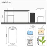 Αυτοποτιζόμενες Γλάστρες Havalo 40 Luxury 41x41x(Υ)37 εκ.