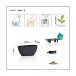 NAVIO Color 10 Σχιστόλιθος 29x14x(Υ)13,5cm Αυτοποτιζόμενη Γλάστρα & Κασπώ LECHUZA - Κρεμαστές Αυτοποτιζόμενες Γλάστρες