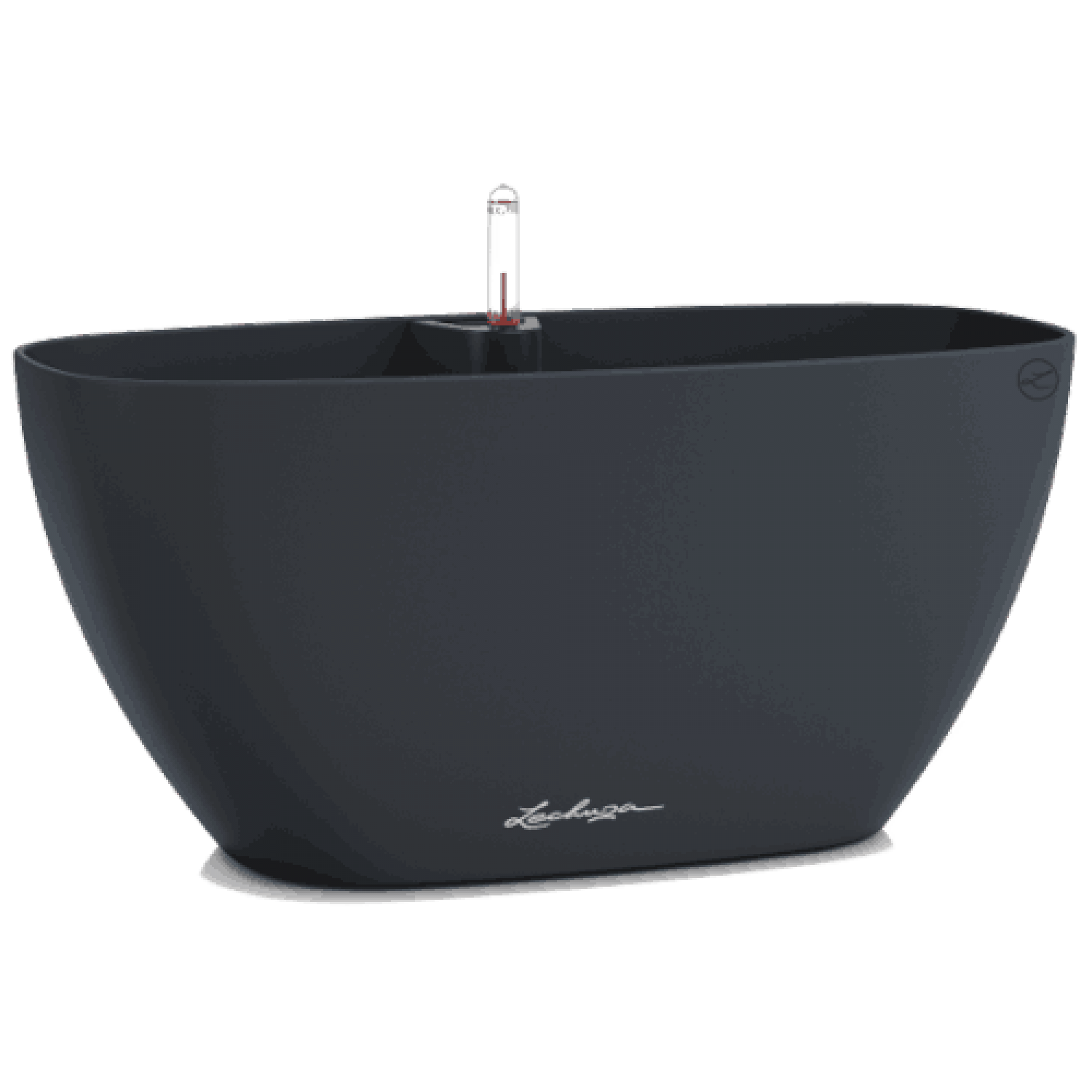 NAVIO Color 20 Slate 39x19x(H)18.3cm Self-Watering Planter-Cachepot LECHUZA Complete - Automatic Watering Round Planters