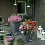 NIDO Cottage 35 Γρανίτης Ø35x23cm Αυτοποτιζόμενη Κρεμαστή Γλάστρα & Κασπώ LECHUZA - Στρογγυλές Αυτοποτιζόμενες Γλάστρες