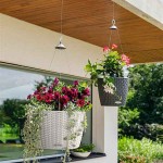 NIDO Cottage 35 Γρανίτης Ø35x23cm Αυτοποτιζόμενη Κρεμαστή Γλάστρα & Κασπώ LECHUZA - Στρογγυλές Αυτοποτιζόμενες Γλάστρες