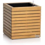 PALO Wood 45 LOW Ξύλινη Αυτοποτιζόμενη Γλάστρα 44x44x46cm LECHUZA - Αυτοποτιζόμενες Γλάστρες & Κασπώ