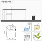 Γλάστρα Αυτοποτιζόμενη TRENDCOVER Cork 23 Όψης Φελλού Καφέ