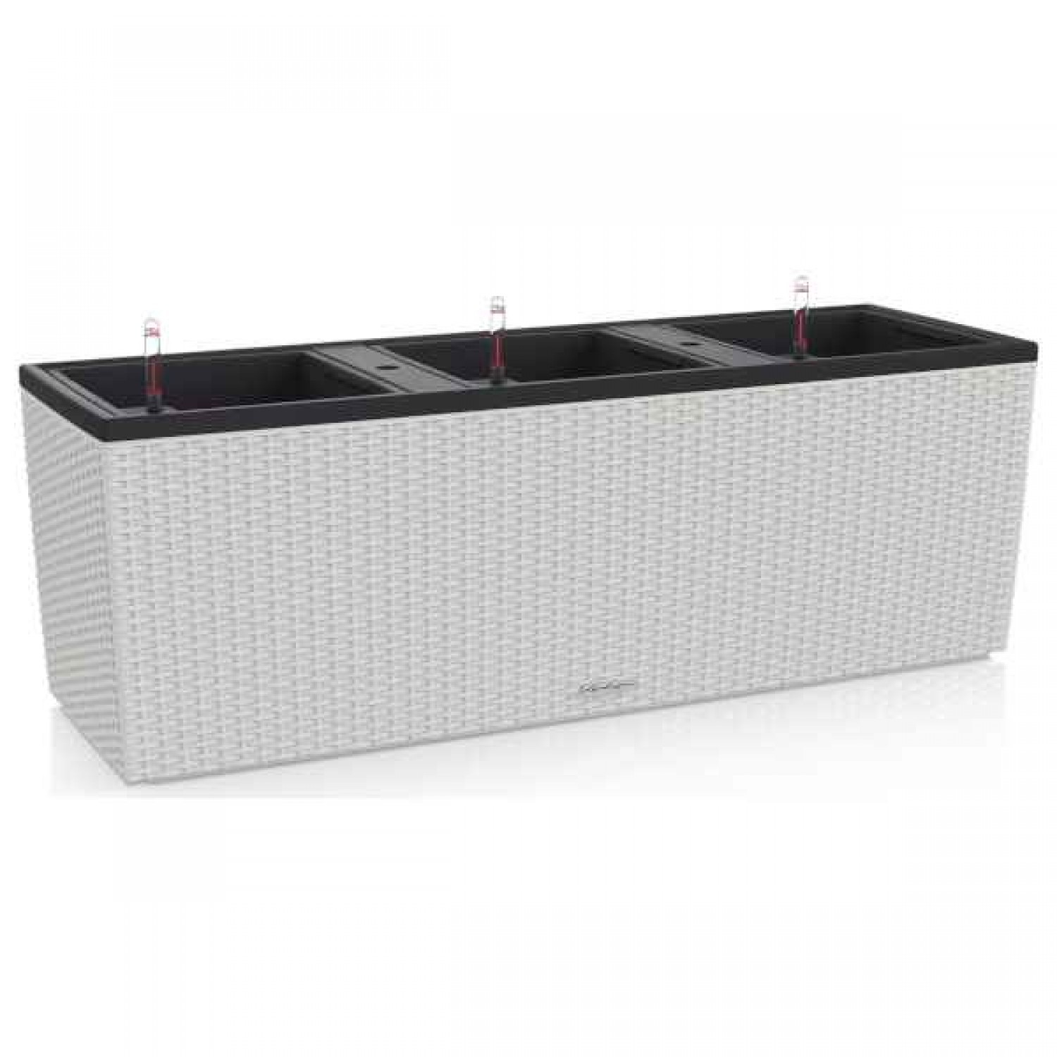 TRIO Cottage 40 Light Grey 130x42x(H)44cm LECHUZA Self-Watering Planter Complete - Automatic Watering Planters & Containers