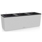 TRIO Cottage 40 Light Grey 130x42x(H)44cm LECHUZA Self-Watering Planter Complete - Automatic Watering Planters & Containers