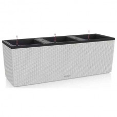 TRIO Cottage 40 Light Grey 130x42x(H)44cm LECHUZA Self-Watering Planter Complete - Automatic Watering Planters & Containers