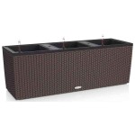 TRIO Cottage 40 Mocha 130x42x(H)44cm LECHUZA Self-Watering Planter Complete - Automatic Watering Planters & Containers