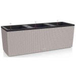 TRIO Cottage 40 Καφέ Άμμου 130x42x(Υ)44cm Lechuza Αυτοποτιζόμενη Ζαρντινιέρα & Κασπώ - Αυτοποτιζόμενες Ζαρντινιέρες & Γλάστρες