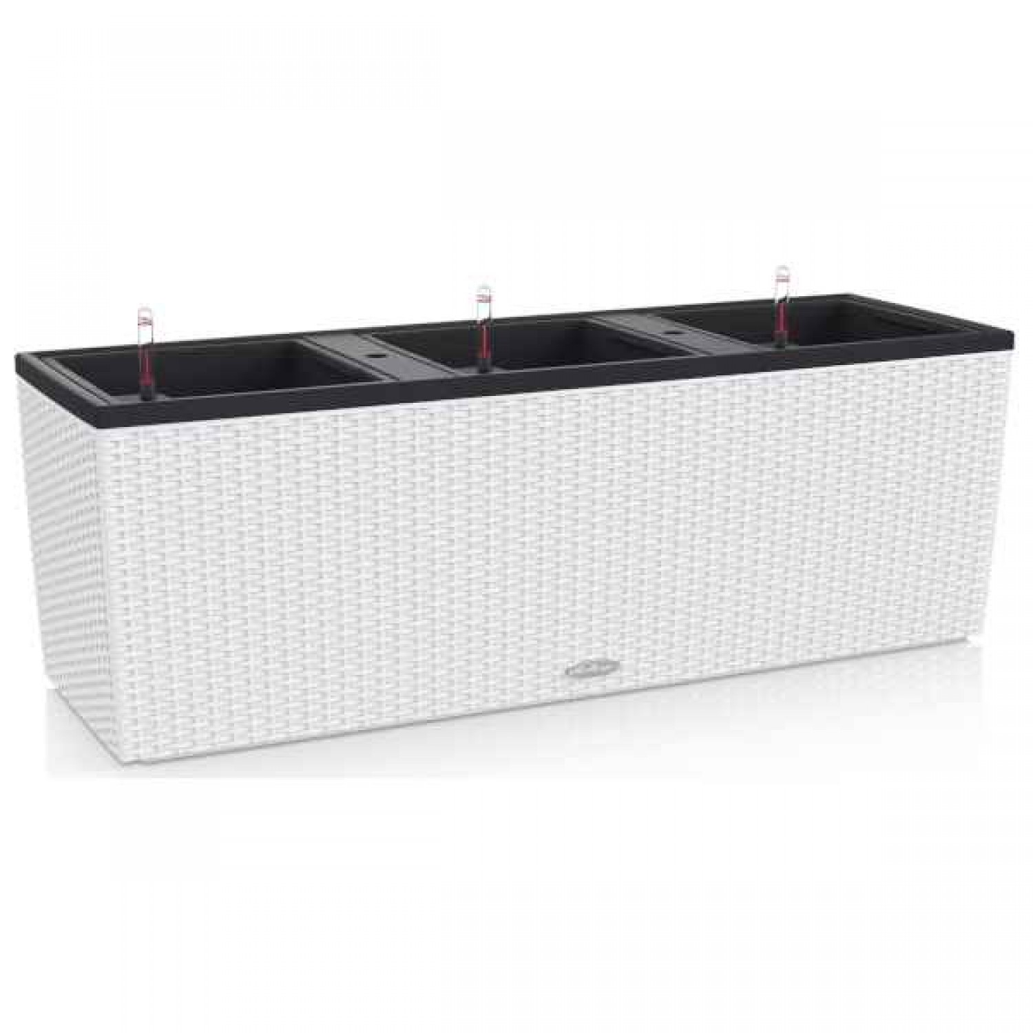 TRIO Cottage 40 White 130x42x(H)44cm LECHUZA Self-Watering Planter Complete - Automatic Watering Planters & Containers