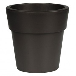 Γλάστρα Linea Στρογγυλή Χαμηλή Γκρι Ø 16cm x 15,5cm(Υ)