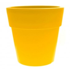 Γλάστρα Linea Στρογγυλή Χαμηλή Κίτρινη Ø 50cm x 46cm(Υ) 