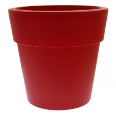 Γλάστρα Linea Στρογγυλή Χαμηλή Κόκκινη Ø 20cm x 18,5cm(Υ) 