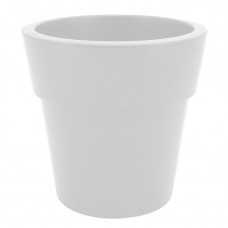 Γλάστρα Linea Στρογγυλή Χαμηλή Λευκή Ø 16cm x 15,5cm(Υ)