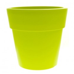 Γλάστρα Linea Στρογγυλή Χαμηλή Πράσινη Ø 16cm x 15,5cm(Υ)