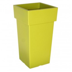 Πλαστική Τετράγωνη Γλάστρα Ψηλή Λάιμ 50cm x 27cm x 27cm | Κηπογεωργική