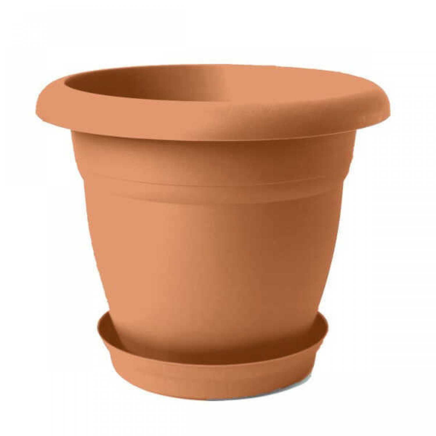 Plastic Round Pot N84 Terracotta Color Ø39x32cm