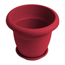 Πλαστική Στρογγυλή Γλάστρα N77 Μπορντώ Ø19x16cm