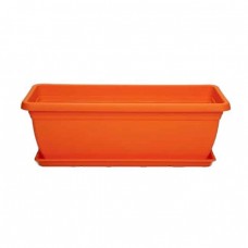 Πλαστική Ζαρντινιέρα Mojito 50 Πορτοκαλί 50x20x(Υ)17cm