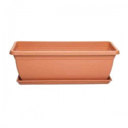 Πλαστική Ζαρντινιέρα Mojito 40 Τερακότα 40x20x(Υ)17cm