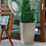 Πλαστικές Γλάστρες Κασπώ Tetra Mat 31x31x56,5cm PLASTONA