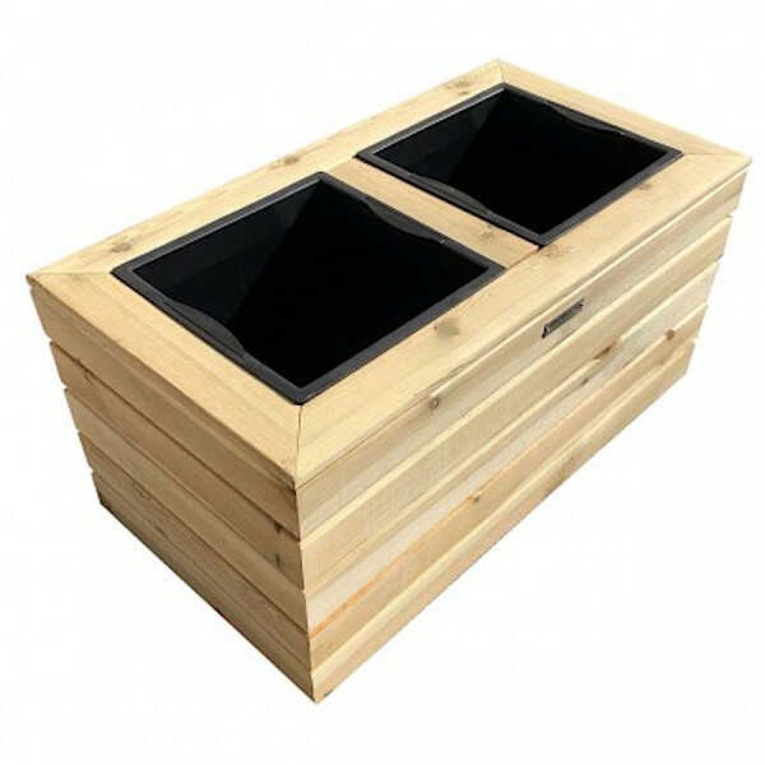 Wooden Planter 2 Cachepot 40(H)x43x80cm - Wooden Pots & Planters Wooden Planter 2 Cachepot 40(H)x43x80cm