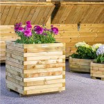 Wooden Square Planter 37(H)x50x50cm - Square Wooden Pots & Planters Wooden Square Planter 56(H)x50x50cm - Planters