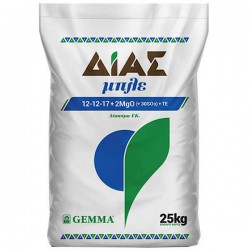 ΔΙΑΣ Μπλε 12-12-17+2MgO Κοκκώδες Λίπασμα 25kg | Λιπάσματα
