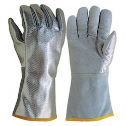 Welding Work Gloves 35cm Leather-Aluminum