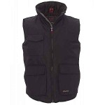PAYPER Wanted Waterproof Winter Work Vest Unisex Black - Work Vests-Bodywarmers