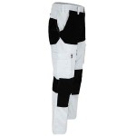 HEROCK HECTOR Work Trousers White-Black Cargo - Multi-Pocket Work Pants