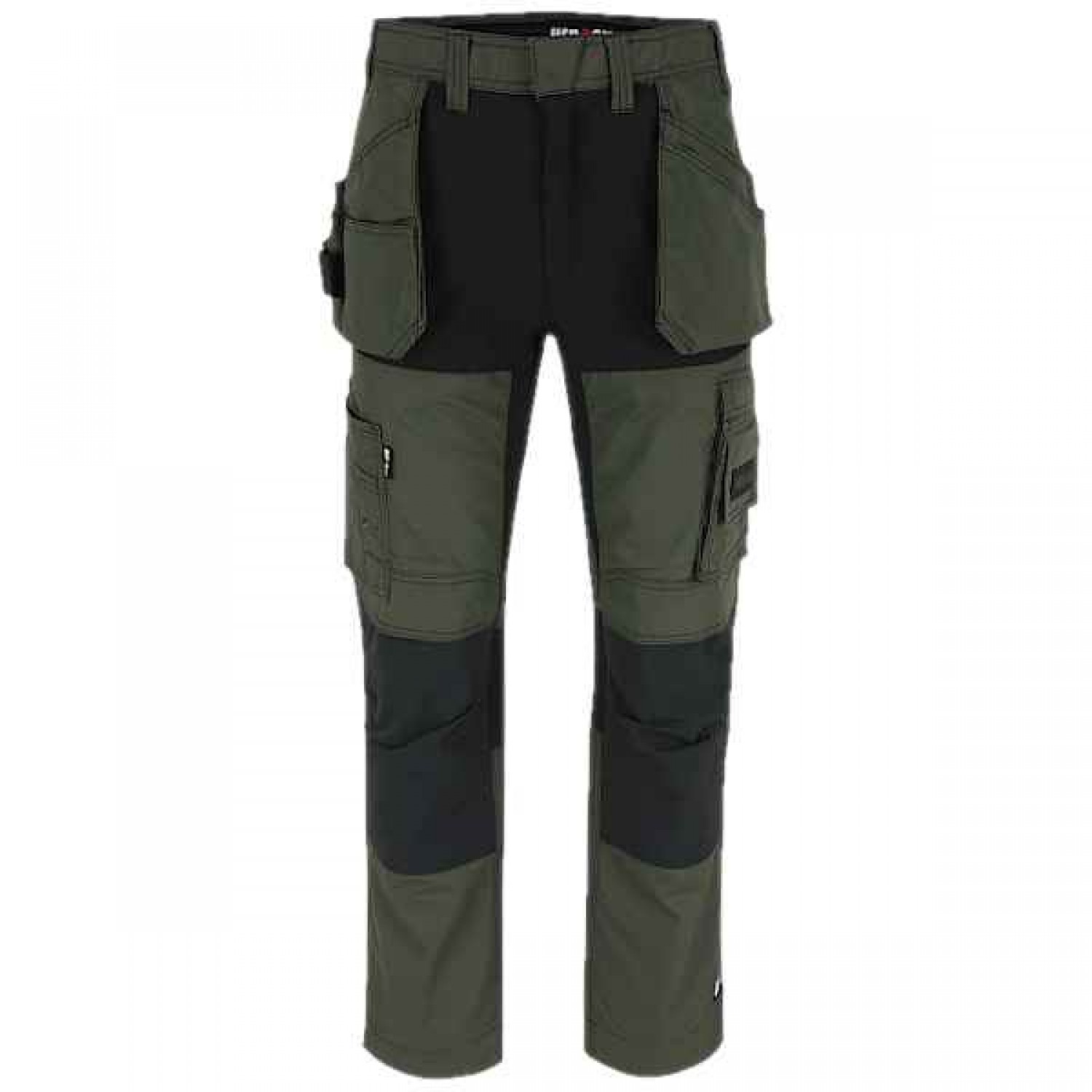 HEROCK SPECTOR Work Trousers Dark Khaki-Black Cargo - Multi-Pocket Work Pants