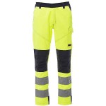 PAYPER CHARTER TECH Fluorescent Work Trousers Yellow-Blue - Hi-Visibility Reflective Work Pants