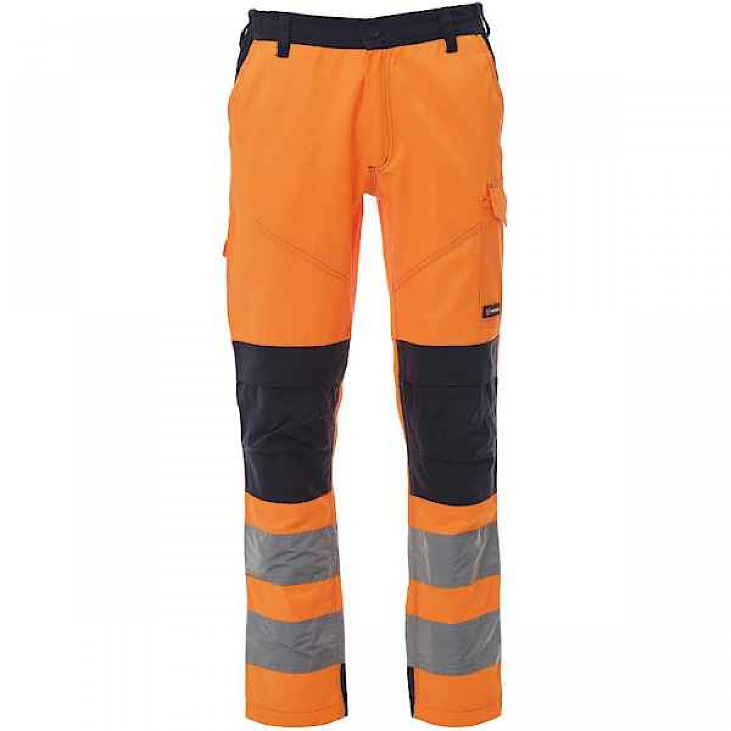 PAYPER CHARTER TECH Fluorescent Work Trousers Orange-Blue - Hi-Visibility Reflective Work Pants