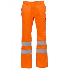 PAYPER CHARTER Hi-Visibility Work Trousers Orange - Reflective Work Pants
