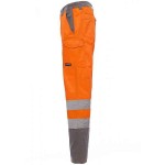 PAYPER CHARTER Hi-Visibility Work Trousers Orange-Grey - Reflective Work Pants